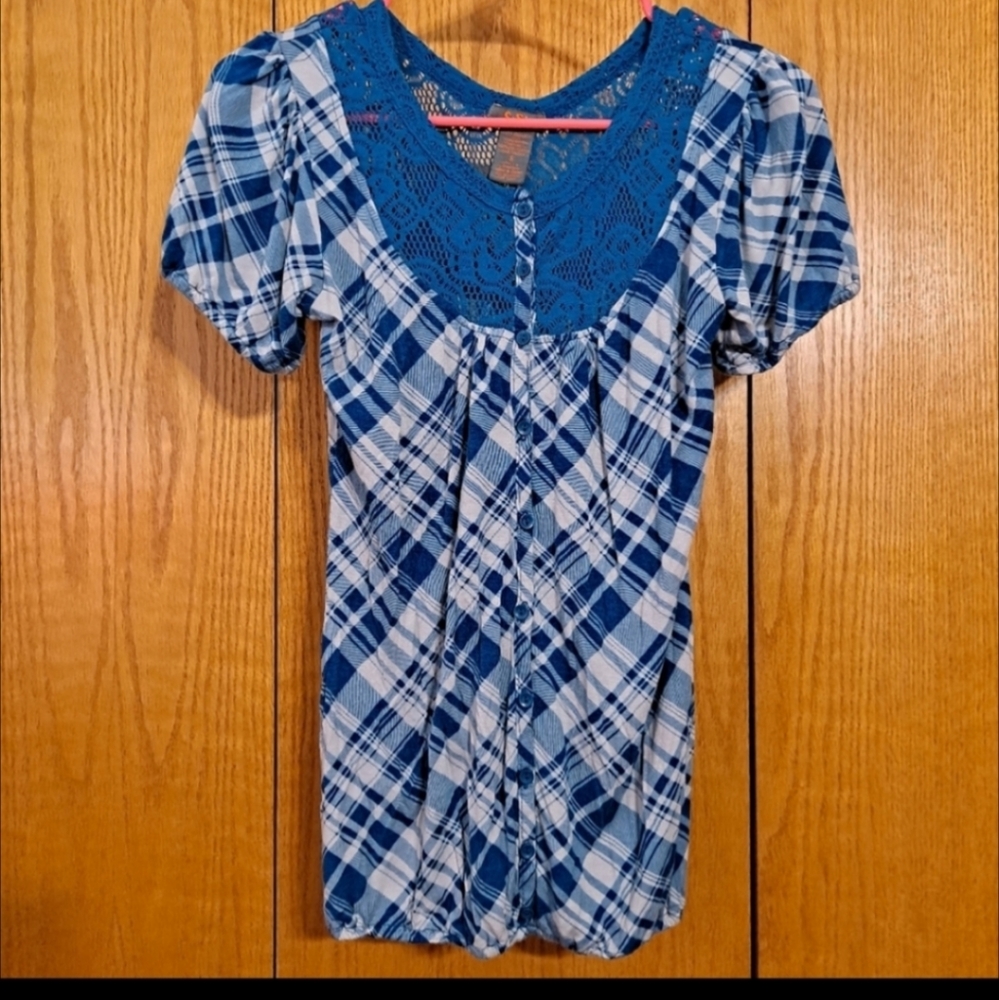 🖤SoSik plaid blouse Small